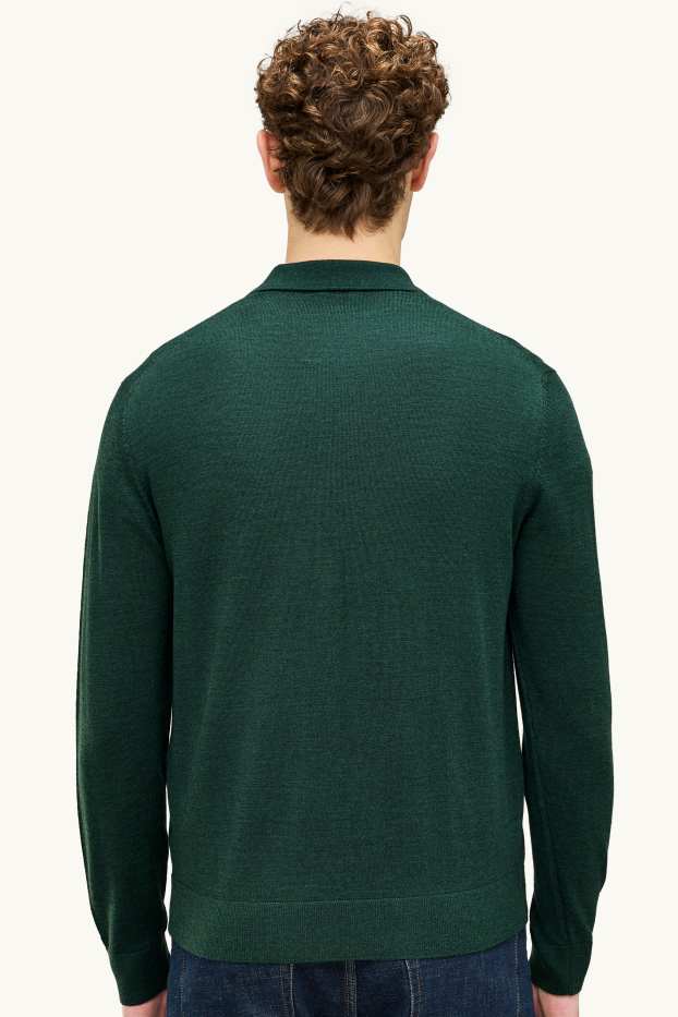 Uomo - Maglione in lana merino - verde