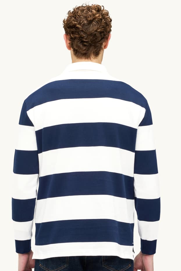 Hommes - Sweat - bleu foncé / blanc