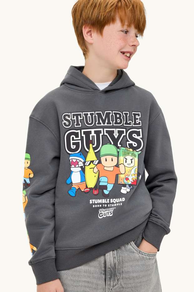 Children Boys - Stumble Guys - hoodie - dark gray