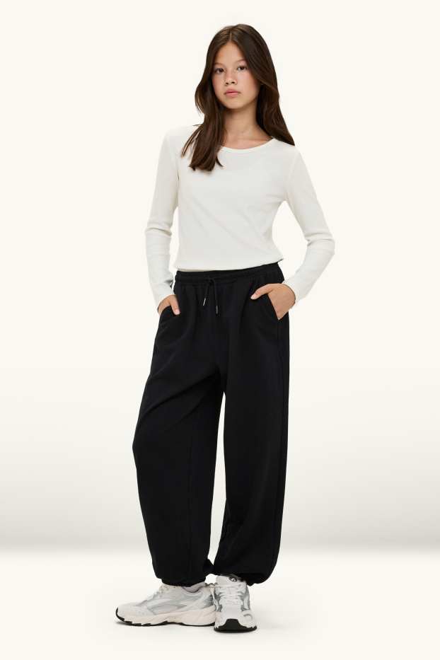 Bambine - Pantaloni sportivi - nero