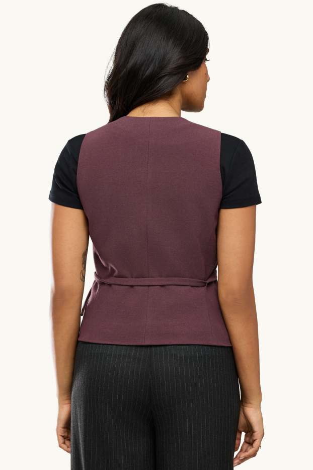 Donna - Gilet business - slim fit - bordeaux