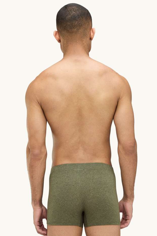 Hommes - Lot de 3 - caleçons - jersey - vert chiné