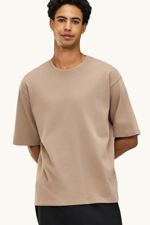 Herren - T-Shirt - Oversized - beige