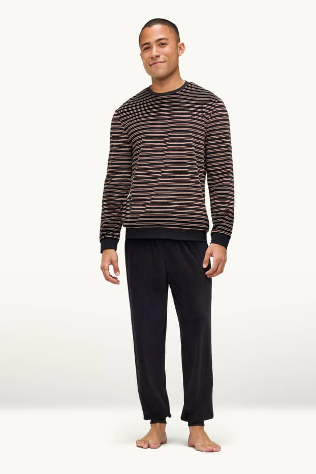 Men - Velvet pyjamas - black