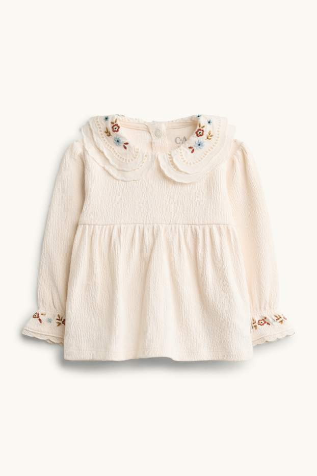 Baby Mädchen - Baby-Outfit - 3 teilig - braun / cremeweiß