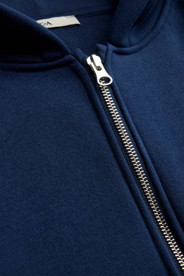 Children Boys - Sweatshirt with zipper - dark blue