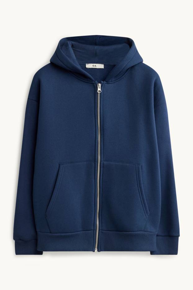 Children Boys - Sweatshirt with zipper - dark blue