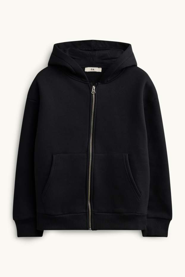 Children Boys - Sweatshirt with zipper - black