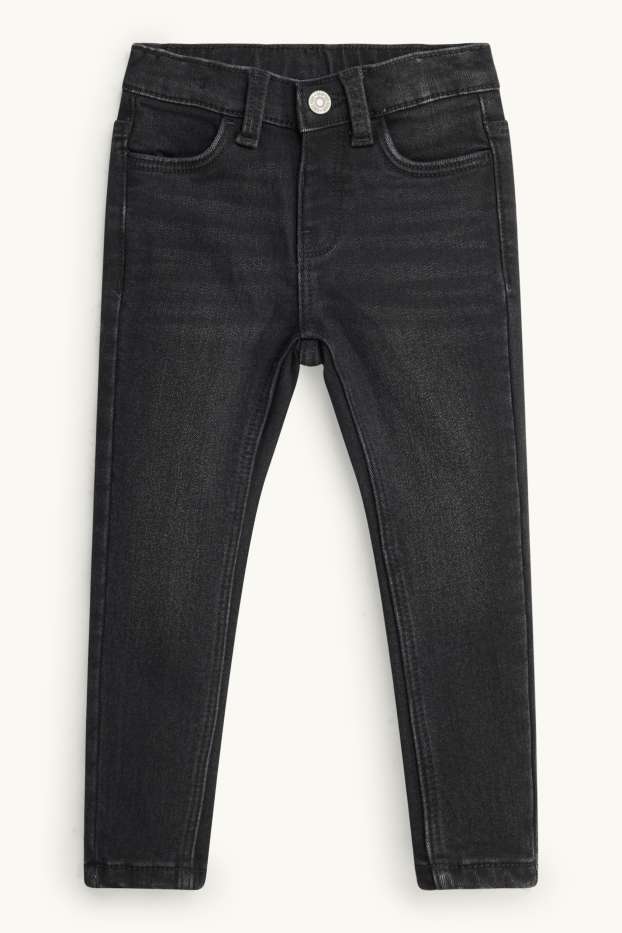 Copii - Fete - Skinny jeans - jeans termoizolanți - denim-gri închis