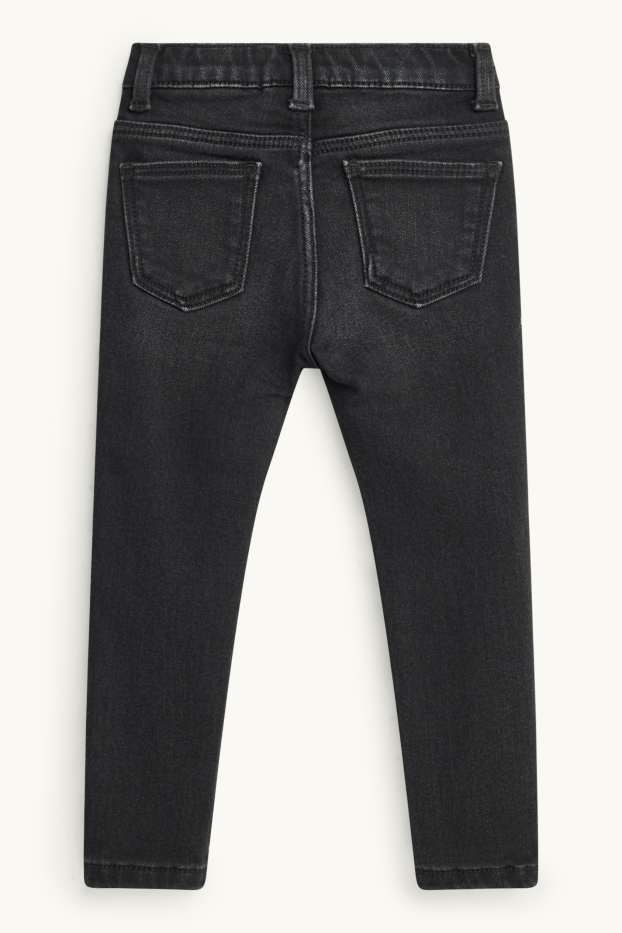 Copii - Fete - Skinny jeans - jeans termoizolanți - denim-gri închis