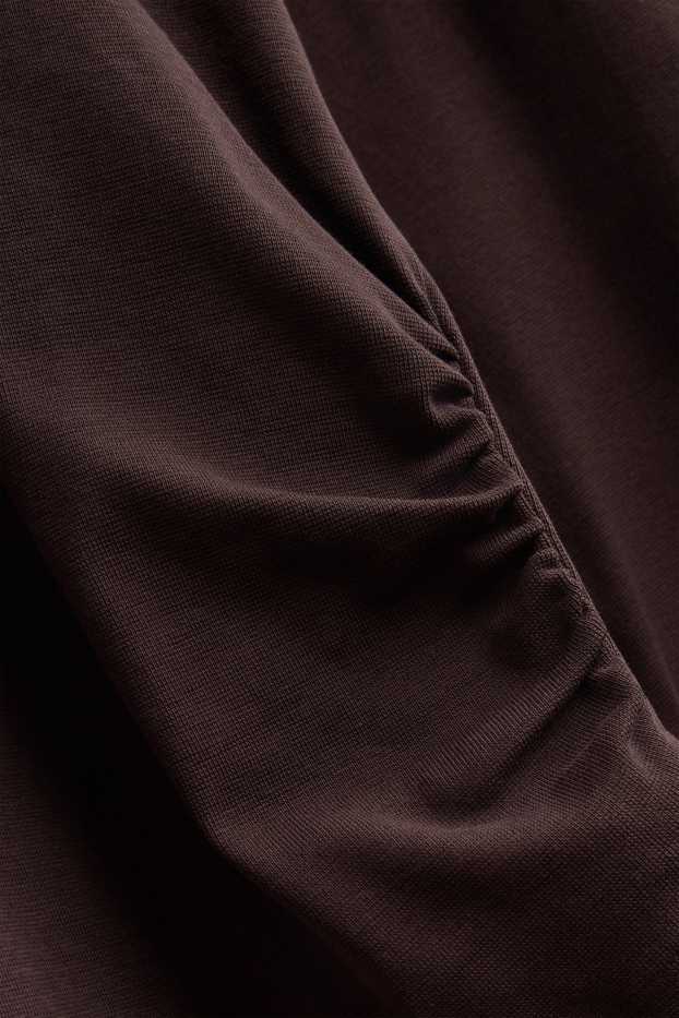 Femmes - Haut à manches longues - slim fit - marron foncé