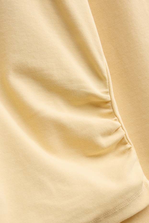 Femmes - Haut à manches longues - slim fit - jaune clair
