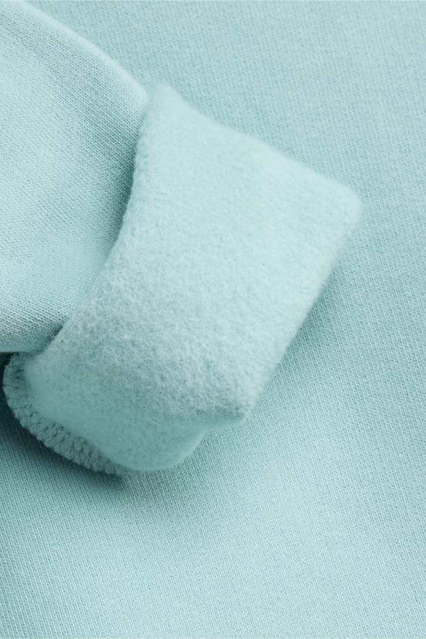 Bébés filles - Fleur - robe pour bébé - look 2-en-1 - blanc / bleu clair