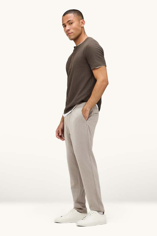 Pánské - Kalhoty chino - relaxed fit - světle béžová