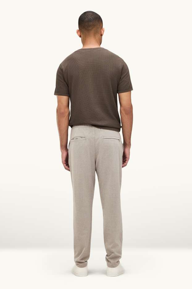 Pánské - Kalhoty chino - relaxed fit - světle béžová