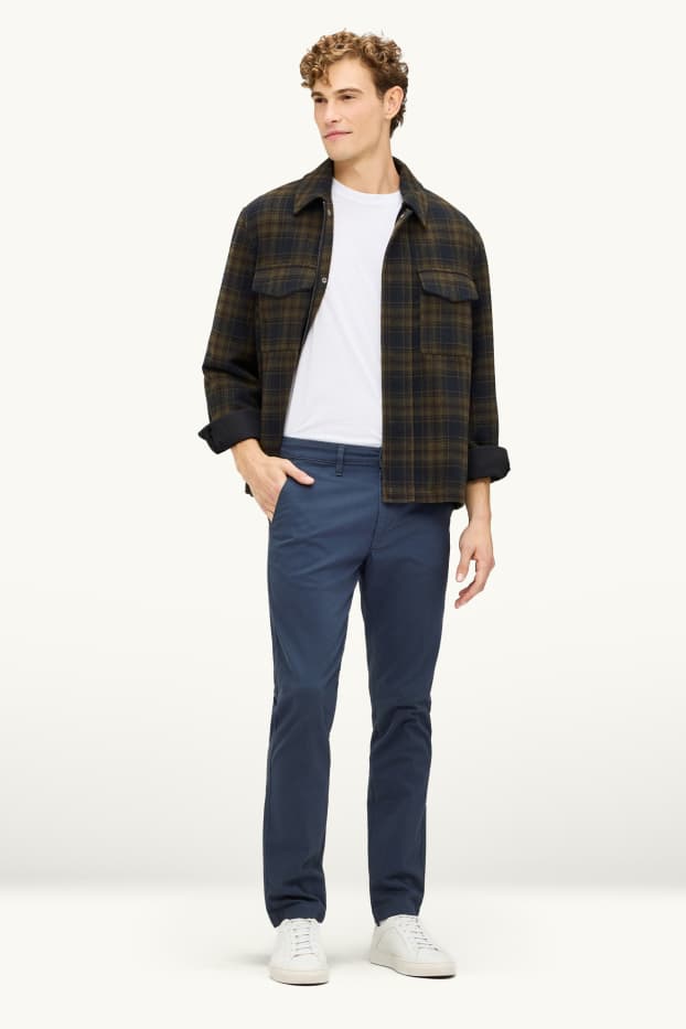 Heren - Chino - slim fit - donkerblauw