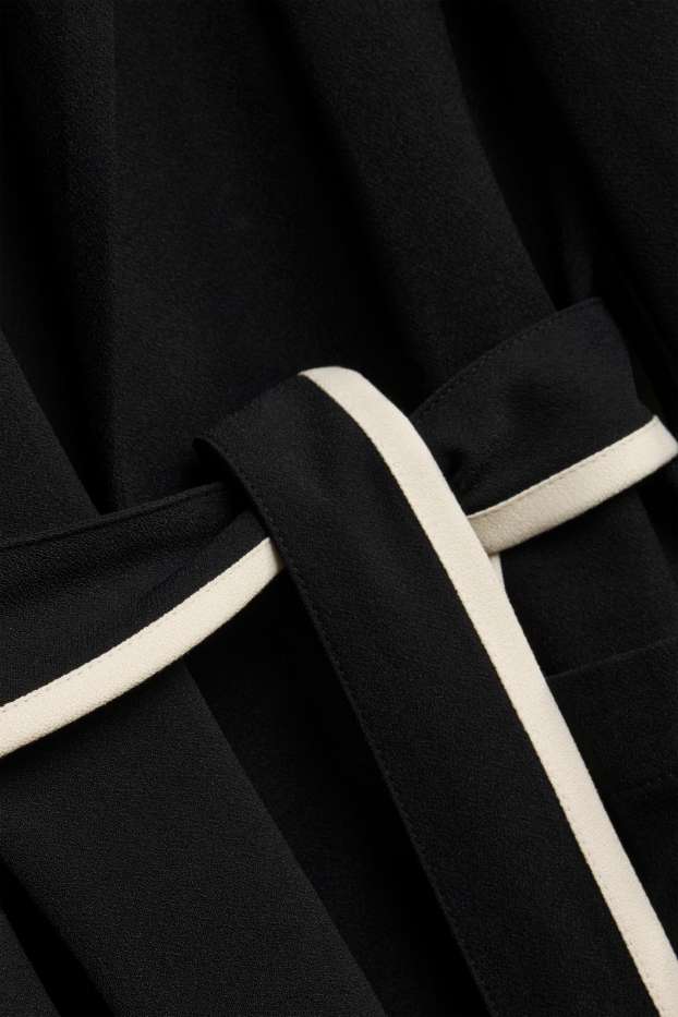 Donna - Blazer lungo - relaxed fit - nero / bianco