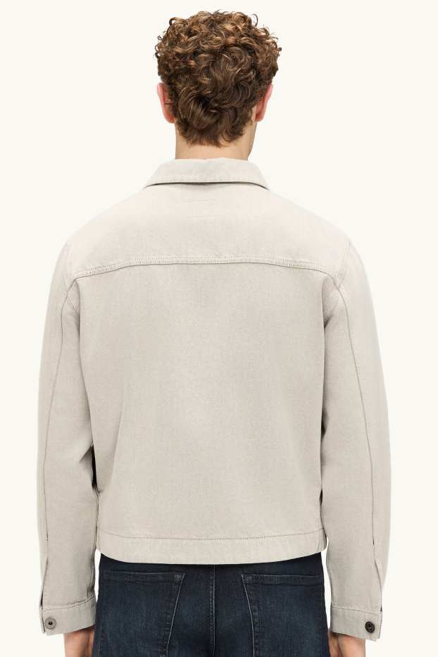 Men - Denim jacket - light gray