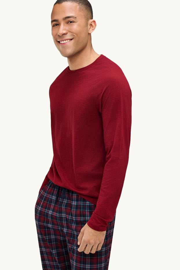 Hommes - Pyjama - bordeaux