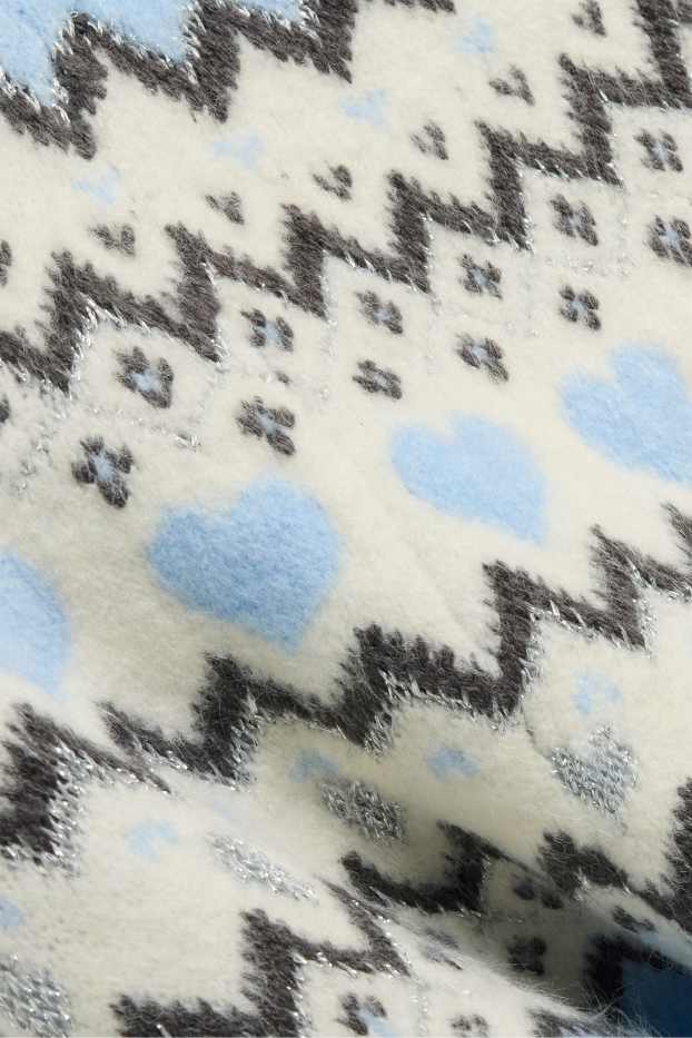 Bambine - Maglione - effetto brillante - azzurro