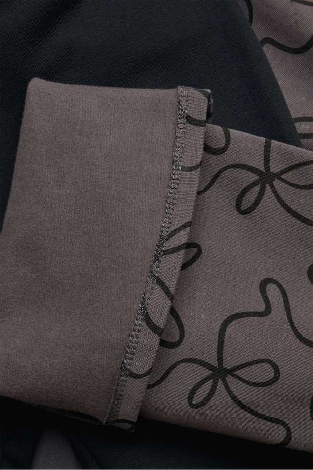 Kinderen: meisjes - Set van 2 - flared legging - grijs / zwart