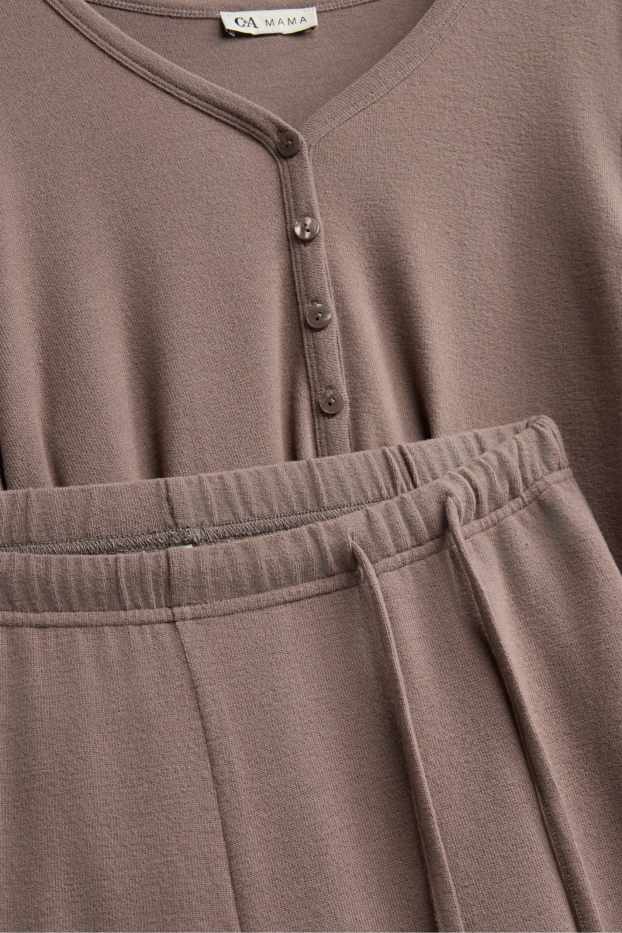 Dames - Zwangerschapspyjama - taupe