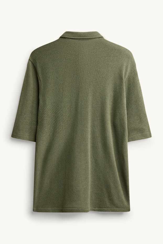 Uomo - Camicia - verde scuro