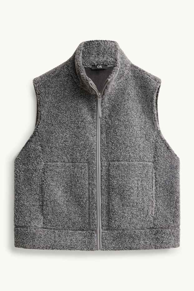 Femei - Veste de fleece - gri melanj