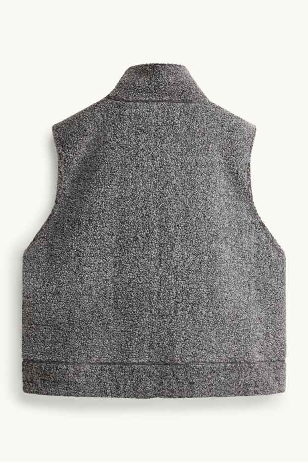 Femei - Veste de fleece - gri melanj