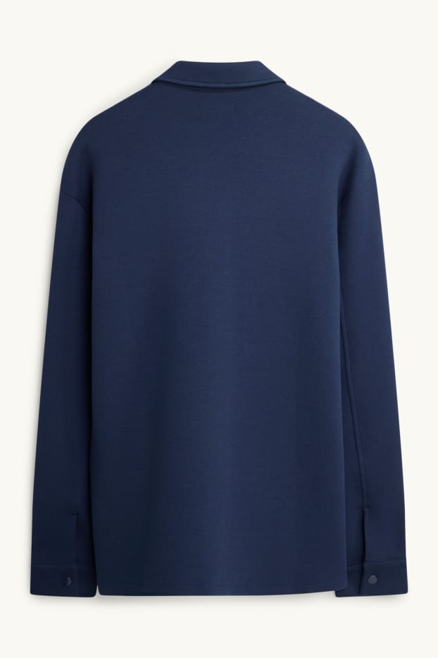 Hommes - Chemise - relaxed fit - col kent - bleu foncé