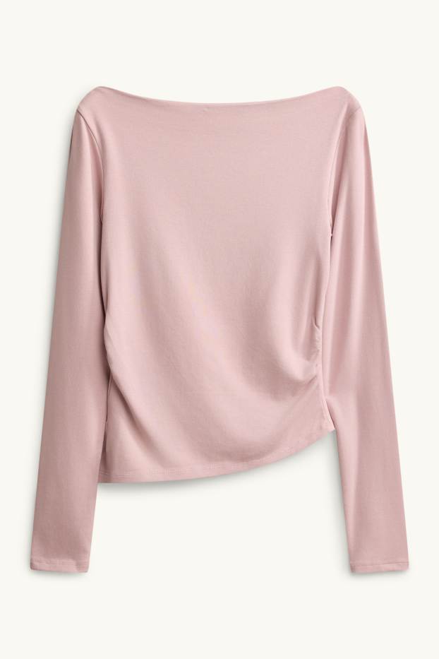 Femmes - Haut à manches longues - slim fit - rose tendre