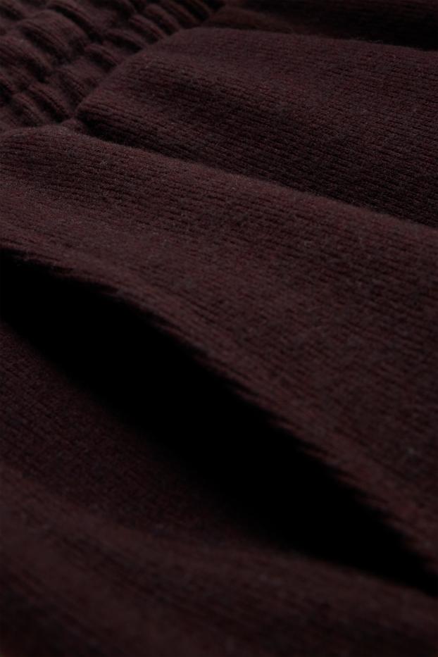 Femmes - Pantalon de jogging en maille - marron foncé