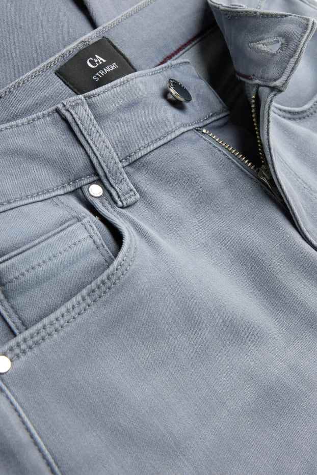 Femei - Straight jeans - talie medie - denim-albastru gri