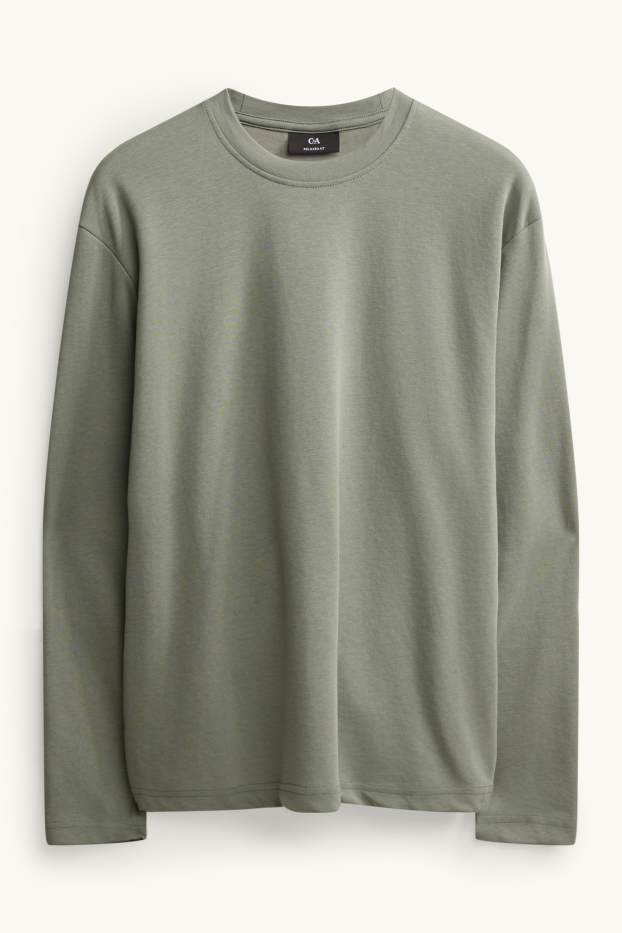 Home - Samarreta de màniga llarga - relaxed fit - verd jaspiat