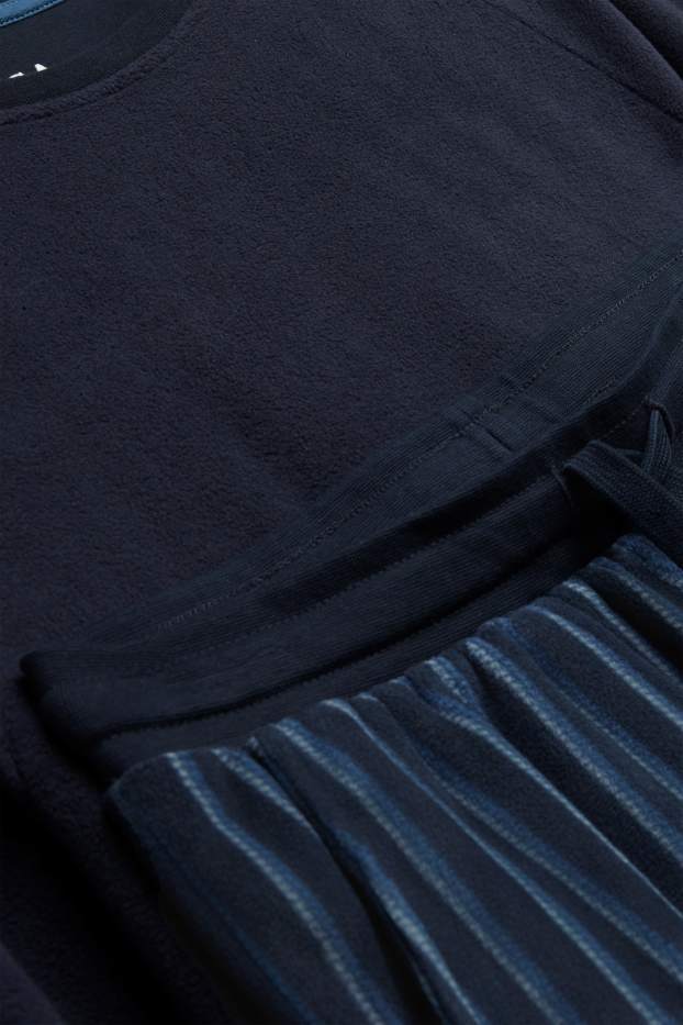 Hommes - Pyjama en polaire - bleu foncé