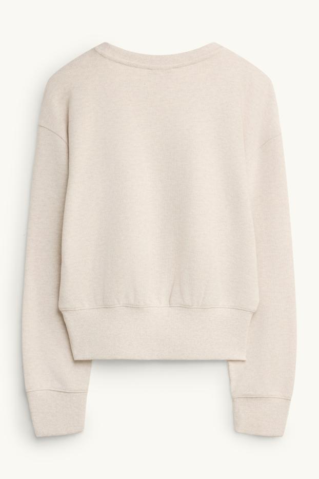 Women - Jumper - ribbed - light beige