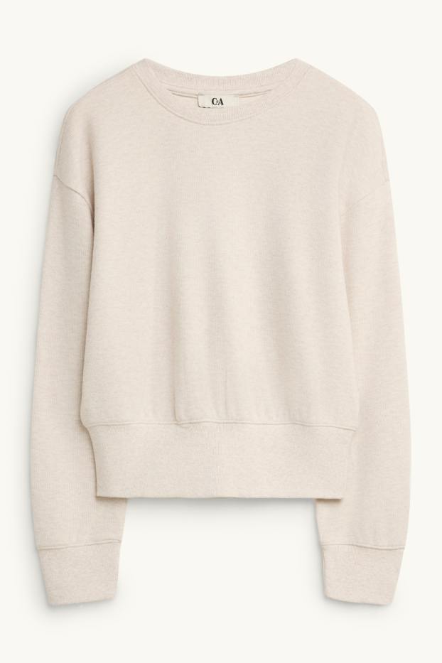 Women - Jumper - ribbed - light beige