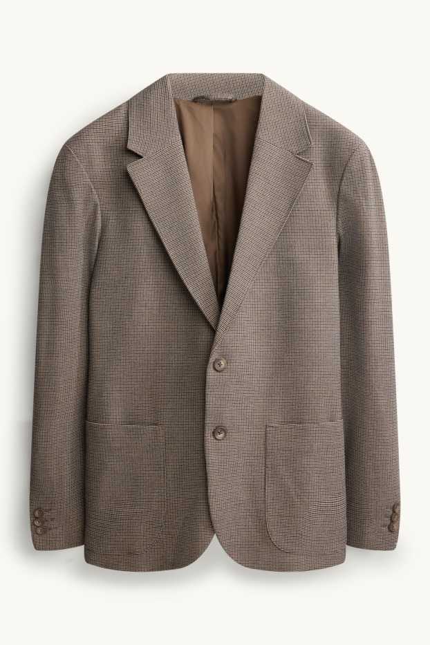Home - Americana combinable - regular fit - de quadres - gris marronós