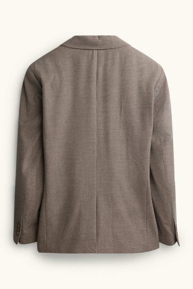 Home - Americana combinable - regular fit - de quadres - gris marronós