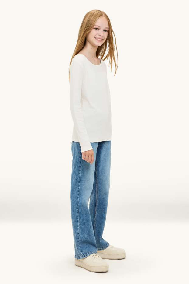 Kinderen: meisjes - Bootcut jeans - LYCRA® - jeansblauw