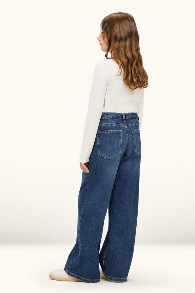 Children Girls - Baggy jeans - blue denim
