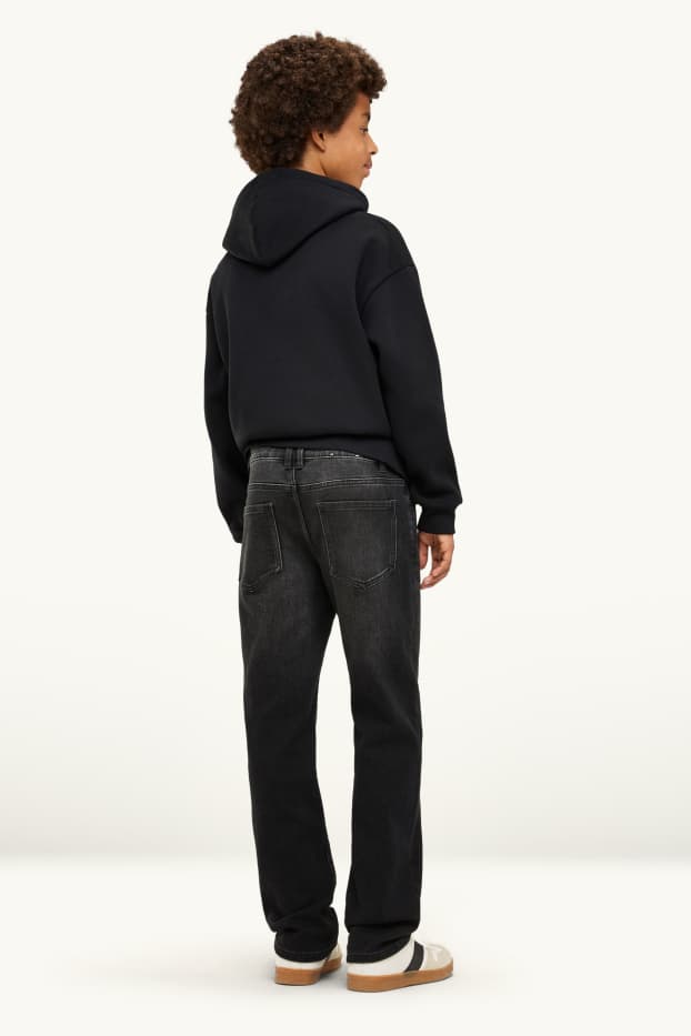 Bambini - Straight jeans - jeans termici - jeans grigio scuro