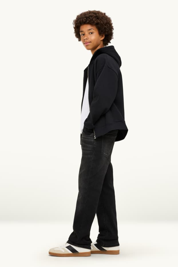Bambini - Straight jeans - jeans termici - jeans grigio scuro