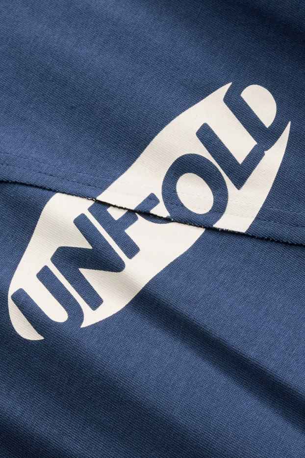 Hommes - T-shirt - relaxed fit - bleu / blanc