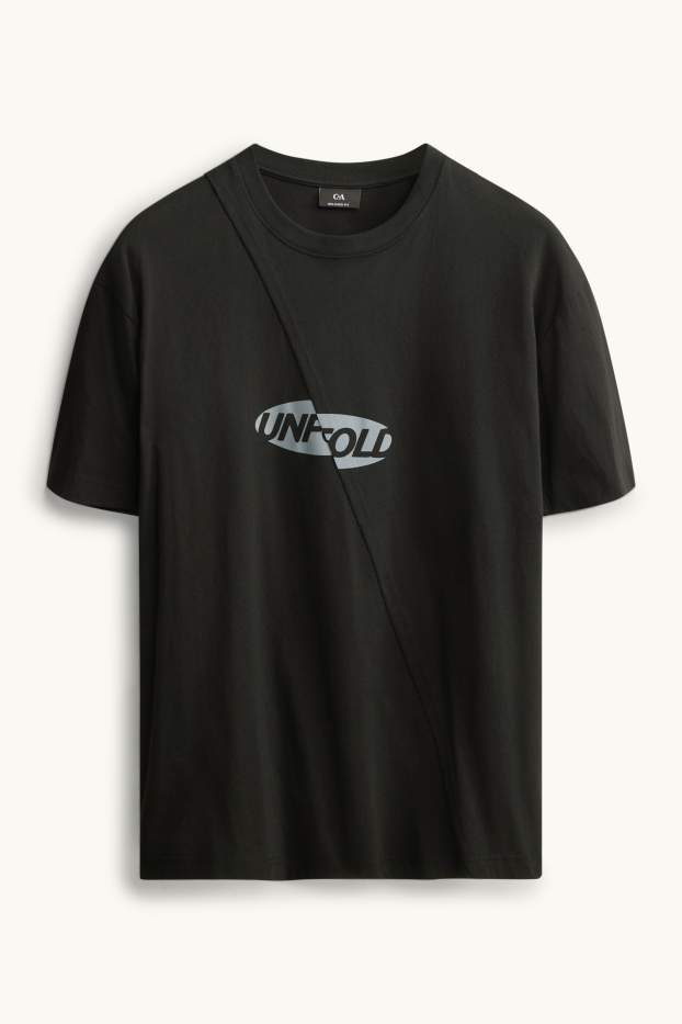 Uomo - T-shirt - relaxed fit - nero