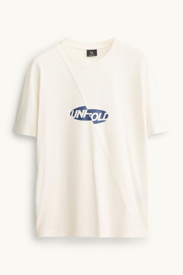 Uomo - T-shirt - bianco crema