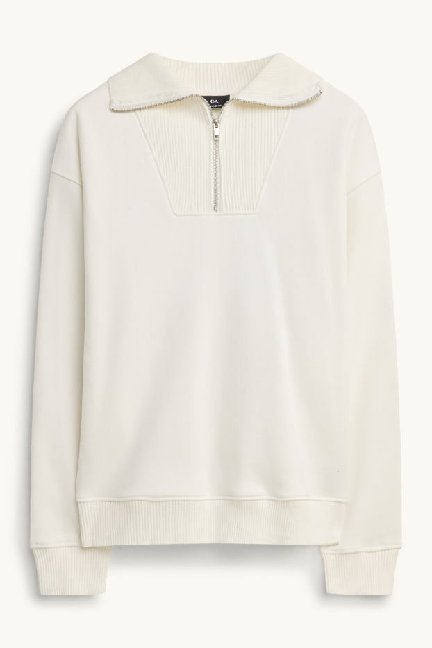 Herren - Sweatshirt - cremeweiß