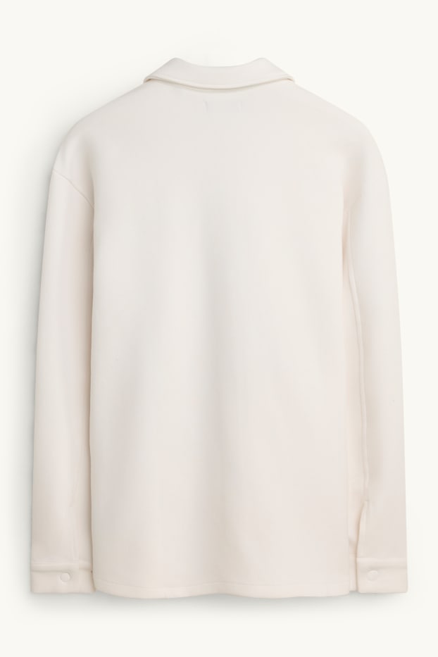 Hommes - Chemise - relaxed fit - col kent - blanc crème