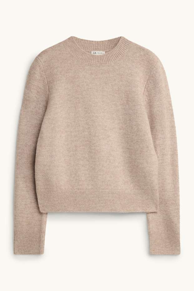 Femmes - Ensemble - Pull de grossesse et robe d’allaitement - 2 pièces - taupe