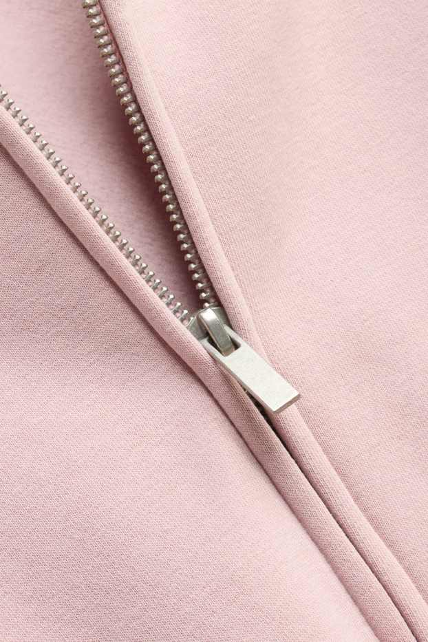 Dona - Dessuadora oberta amb caputxa - rosa pastel